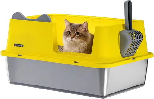 Miniatura 9 de Caja de Arena para Gatos Completamente Cerrada Mejorada con Tapa, Recinto Cubierto para Caja de Arena, Cajas de Arena para Gatos Antisalpicaduras
