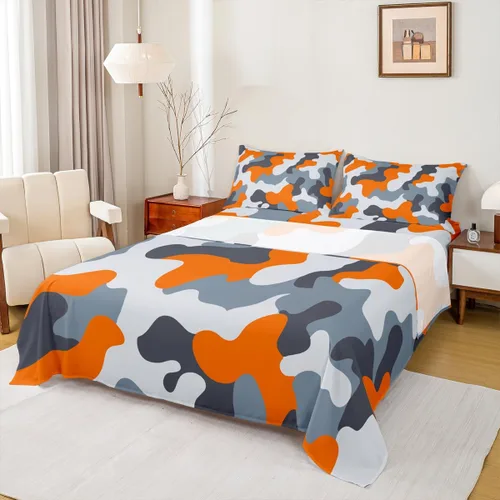 Miniatura 10 de Sábana bajera ajustable de 3 piezas con estampado de leopardo, tamaño individual, juego de ropa de cama de piel de guepardo para niños, bolsillo