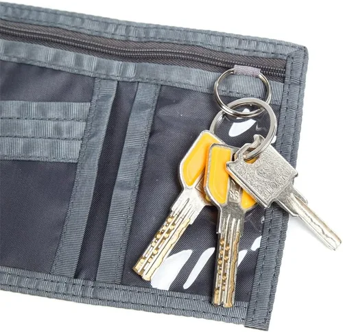 Miniatura 5 de Billetera para niños y niñas, billetera para niños pequeños, billetera de lona triple para exteriores, billeteras juveniles para niños y niños