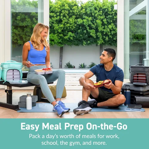 Miniatura 4 de Bentgo Prep Deluxe - Bolsa Aislada para Comidas Múltiples, Bolsa de Lonchera, Capacidad para 5 Comidas, Aislamiento Premium hasta 8 Horas, Duradera