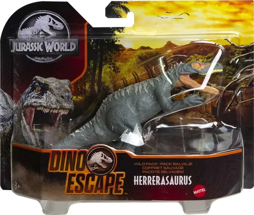 Miniatura 6 de Jurassic World Toys Wild Pack - Figura de acción de dinosaurio carnívoro de Herrerasaurus con articulaciones móviles, función de escultura y ataque