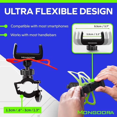 Miniatura 3 de Soporte para teléfono celular, para bicicleta, para todo tipo de Smartphone: iPhone 7 /7+, 6 /6+, 5s, 5, Samsung Galaxy S7 /S7 Edge, S6, S5, S4