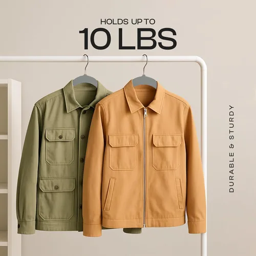 Miniatura 3 de Utopia Home Premium – Gachos recubiertos de terciopelo, antideslizantes y de gran resistencia. Adecuados para abrigos. Gris