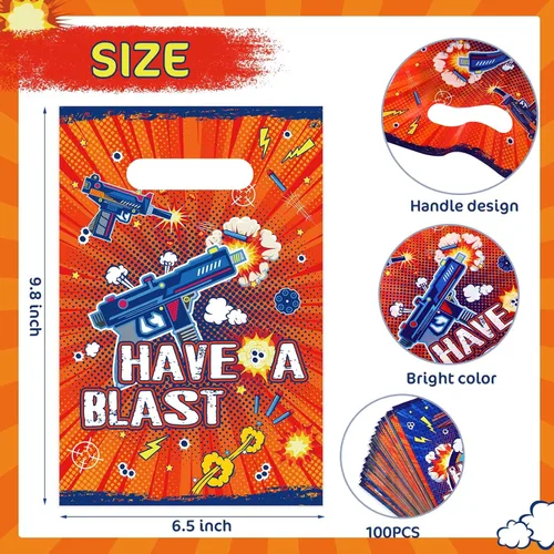 Miniatura 2 de Pajean 100 bolsas de regalo de guerra para fiesta de baby shower, bolsas de golosinas de guerra para fiesta de cumpleaños de guerra, suministros