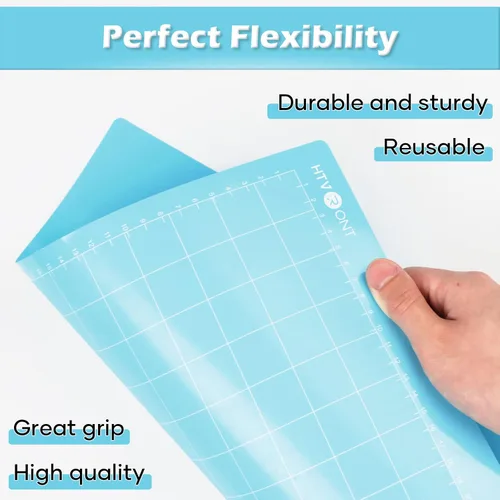 Miniatura 5 de HTVRONT Alfombrillas de corte de agarre ligero, paquete de 2 alfombrillas de corte de 12 x 12 pulgadas compatibles con Cricut Maker 3/Maker