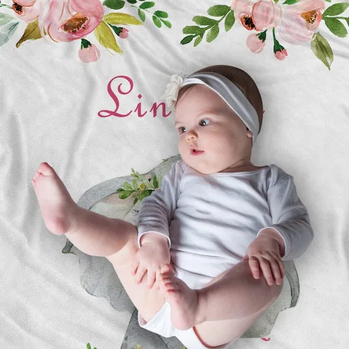 Miniatura 2 de Lindas mantas de bebé personalizadas para niñas y niños con nombre, manta con nombre de bebé, manta de bebé personalizada, mantas personalizadas