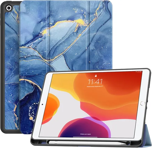 Miniatura 20 de Soke - Funda para iPad de 9ª generación 2021/8ª generación 2020/7ª generación 2019 con soporte para lápices - Funda de protección premium a prueba