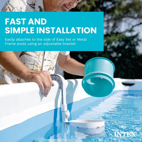 Miniatura 4 de Intex Deluxe Limpiador automático de superficie para piscina montado en pared - 800 GPH+