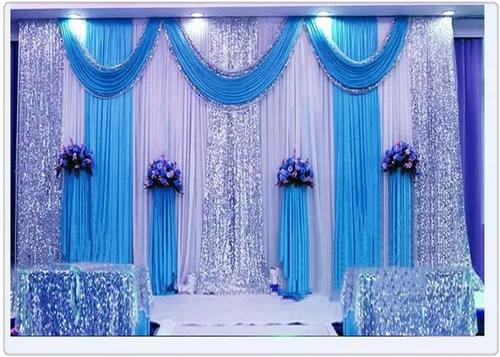 Cortinas profesionales de gasa transparente para telón de fondo de boda, kit de tubo y cortina de 10 pies para escenario, cabina de fotos, teatro,