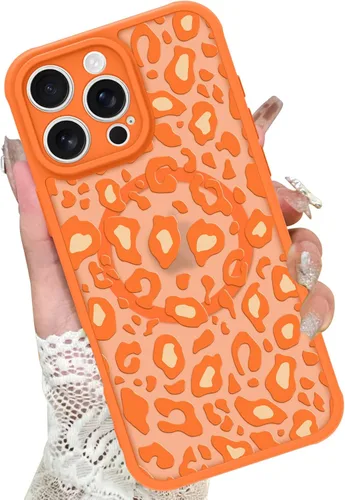 Miniatura 8 de KANGHAR - Funda para iPhone 11 [Compatible con Magsafe] Patrón estampado de leopardo Lindo guepardo Funda protectora magnética para niñas, mujeres
