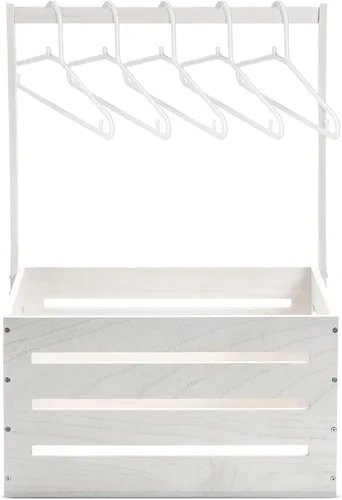 Miniatura 15 de Suzile Caja de madera para baby shower, cesta de madera para regalos con asa, ropa de niño y niña, caja de almacenamiento para revelación de género