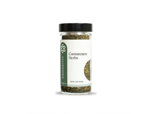 Savory Spice Cantanzaro Herbs (1.3 onzas) – Condimento de hierbas italianas sin sal con limón y ajo – Mezcla de especias italianas multiusos para