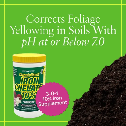 Miniatura 2 de Grow More 3-0-1 Concentrado de quelato de hierro orgánico (10%) para plantas y césped más verdes – 24 onzas de suplemento de hierro quelado soluble