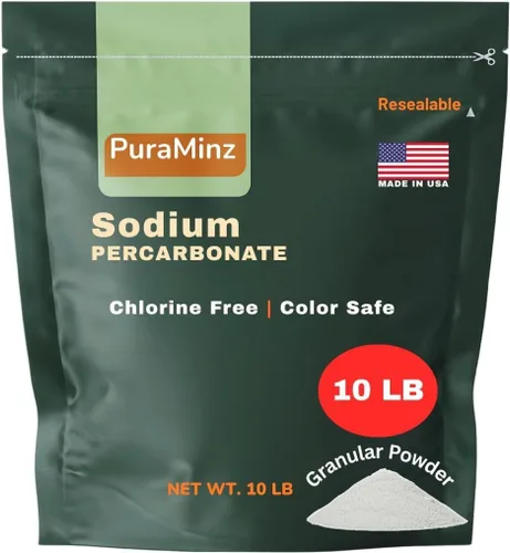 Miniatura 10 de Percarbonato de sodio - 5 libras - Polvo blanqueador de oxígeno premium - Peróxido de hidrógeno sólido - Limpiador multiusos - Eliminación
