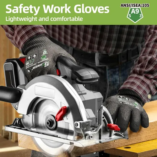 Miniatura 4 de Guantes de trabajo resistentes a los cortes de nivel más alto ProGuard PR3326 de Schwer para protección extrema, guantes ANSI A9 con pulgar