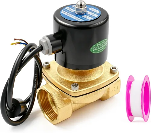 Miniatura 9 de BAOMAIN Válvula solenoide eléctrica de latón de 1-1/2 pulgadas, DC 12V normalmente cerrado (NC), válvula neumática de acción directa DN40 para agua