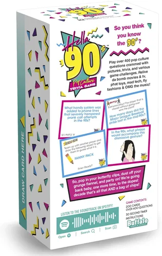 Miniatura 2 de Buffalo Games Hella 90's - Juego de Trivia de Cultura Pop Marrón