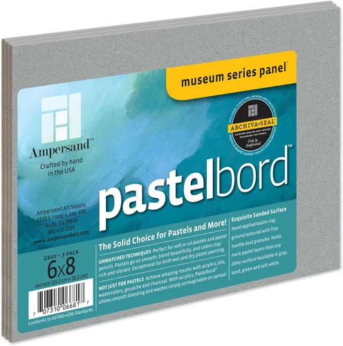 Miniatura 19 de Ampersand Art Supply Serie Museum Pastelbord 5 x 7 pulgadas Colores surtidos Panel de pintura pastel y seco de 1/2 pulgada Sostiene más