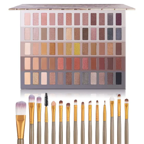 UCANBE Luxury Gathering - Paleta de maquillaje de sombra de ojos neutra, brillo mate mate con purpurina sutil, sombra de ojos sutiles, desnudos de