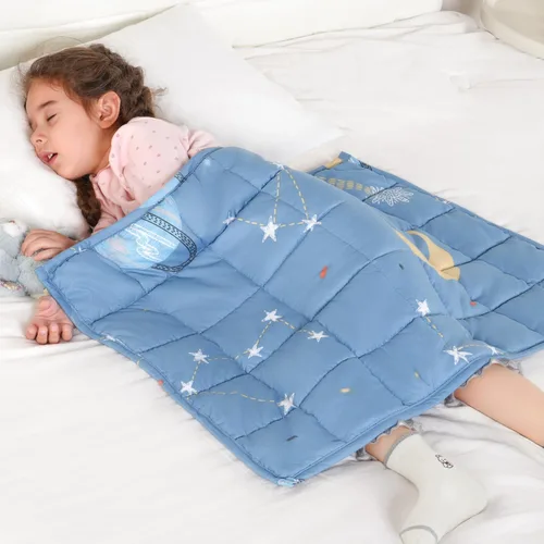 Miniatura 17 de Kivik Manta con peso de 3 libras, transpirable, pequeña y pesada, para dormir y relajarse, para cama, sofá, hogar, escuela, lavable a máquina