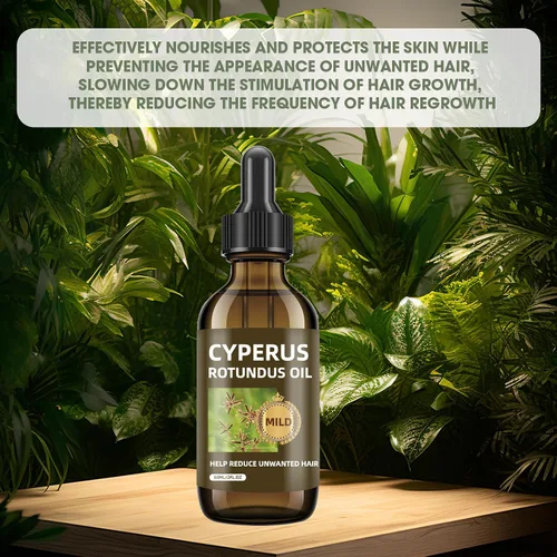 Miniatura 5 de Aceite Cyperus Rotundus para depilación: reduce el crecimiento no deseado del cabello, ralentiza el nuevo crecimiento, hidrata la piel y reduce