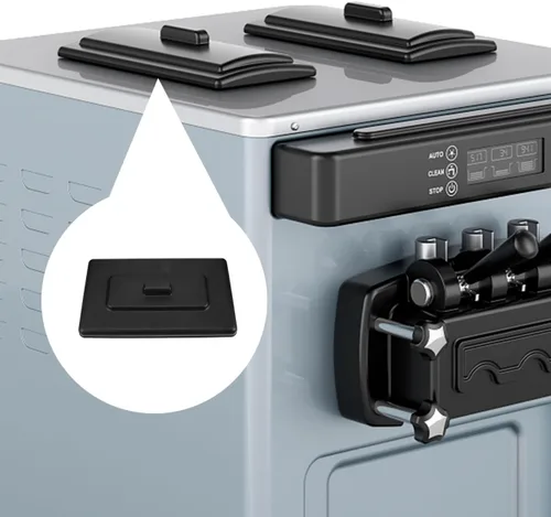 Miniatura 5 de Kichvoe Cubierta para máquina de hielo de 13.34 x 7.63 x 1.96 pulgadas, tapa protectora portátil para máquina de helados y máquina de postres