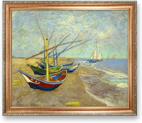 Miniatura 38 de A&T ARTWORK Noche estrellada sobre el Ródano de Vincent Van Gogh. Tamaño del marco: 36 x 30 pulgadas, tamaño de la imagen: 30 x 24 pulgadas