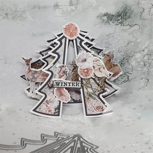 Miniatura 2 de Mvchifay Troqueles de corte para hacer tarjetas, troquelados de metal, herramienta de álbum de recortes, marco hueco, plantilla de perforación