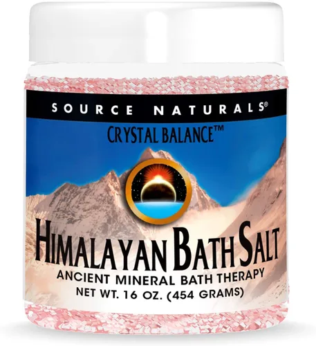 Source Naturals Crystal Balance - Sal de baño del Himalaya, terapia de baño mineral antigua, cristales de 16 onzas