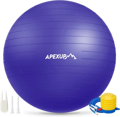 Miniatura 11 de APEXUP Pelota de Yoga Pelota de Ejercicio Antideslizante Resistente para Fitness, Equilibrio y Entrenamiento del Core