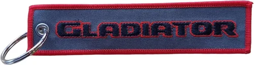 Jeep Llavero bordado con logotipo de gladiador con logotipos de 5 "x 1" en la parte delantera y trasera, Multi color