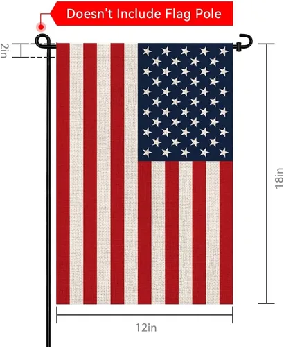 Miniatura 2 de Bandera americana de Estados Unidos, pequeñas banderas de jardín americanas para patio, porche, día de la independencia, festival patriótico
