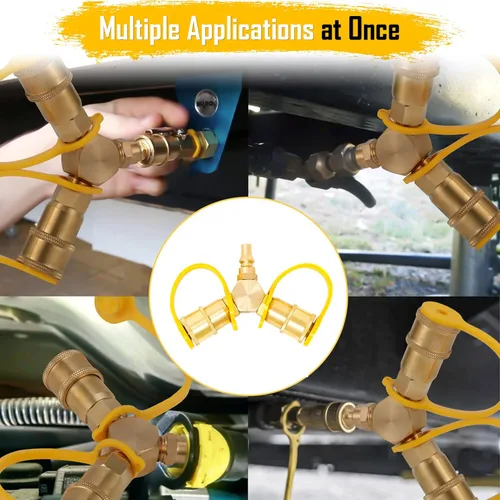 Miniatura 5 de Gas One Adaptador divisor en Y de propano de conexión rápida de 1/4 pulgadas para remolque de RV y manguera de propano de conexión rápida Conéctate