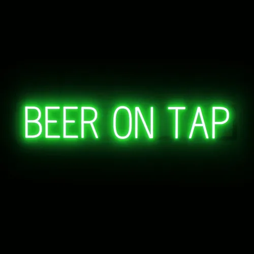 Miniatura 17 de SpellBrite Letrero de cerveza y vino Letrero de cerveza y vino neón, luz LED verde 22.0 x 15.0 pulgadas