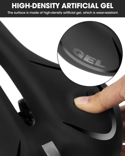 Miniatura 6 de Cómodo asiento de bicicleta para hombres y mujeres, asiento de bicicleta impermeable, silla de bicicleta de montaña transpirable, sillín
