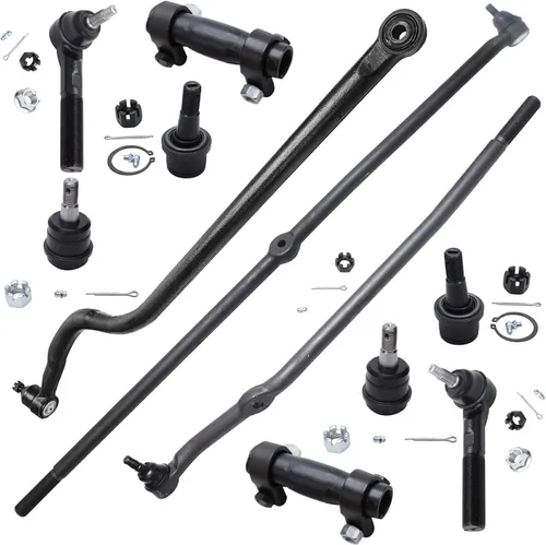 Detroit Axle - Kit de suspensión delantera 4WD de 11 piezas para Dodge Ram 2500 3500 00-02, 4 rótulas inferiores superiores, 4 varillas de
