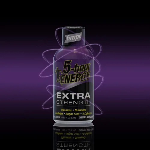 Miniatura 2 de 5 Hour Energy Shot Extra Strength Grape- Paquete de 96 botellas de 2 onzas