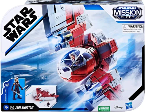 Miniatura 2 de STAR WARS Mission Fleet T-6 Jedi Shuttle, juego de figuras de acción Ahsoka a escala de 2.5 pulgadas, barcos, juguetes para niños y niñas de 4 años