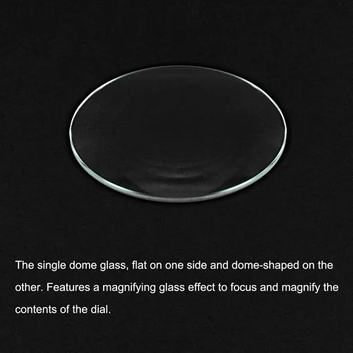 Miniatura 3 de uxcell Paquete de 8 lentes de cristal de 0.059 in de diámetro para reloj, cúpula única, redonda de 0.059 in de grosor de borde para reparación