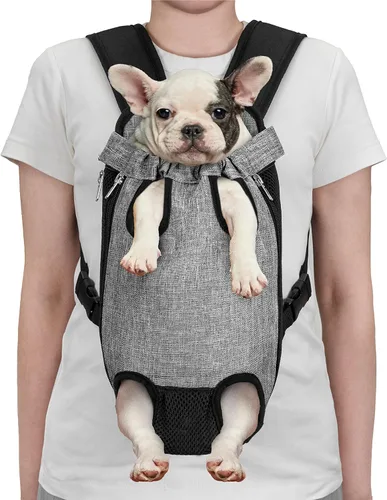 Miniatura 2 de PetAmi Mochila transportadora para perros, mochila transportadora frontal ajustable para mascotas y gatos, transportadora ventilada para el pecho