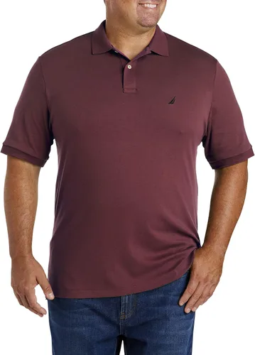 Nautica - Camiseta tipo polo de manga corta para hombre, diseño de algodón suave y color liso, con ajuste clásico