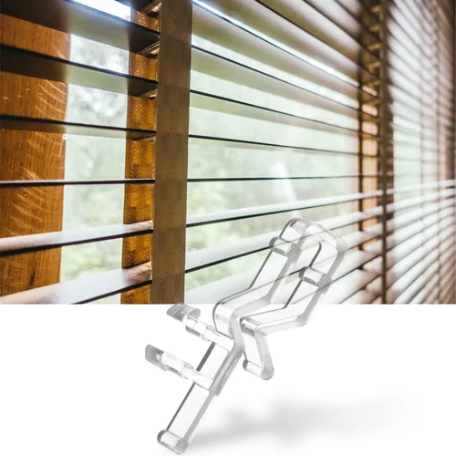 Miniatura 5 de Clips ciegos para cenefa de 1.6 pulgadas, clips de cenefa de ventana de canal oculto de plástico transparente, piezas de accesorios para persianas