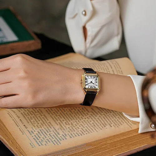 Miniatura 9 de Classic Relojes cuadrados de mujer con números romanos, de vestir, informal