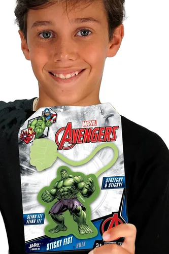 Miniatura 2 de JA-RU Marvel Spiderman & Hulk Manos Pegajosas Elásticas Juguetes Snap (1 Paquete Hulk) Manos Elásticas de Superhéroes. Suministros de Juguetes a
