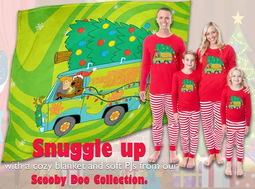 Miniatura 3 de INTIMO Scooby Doo The Mystery Machine Haulin' A Christmas Tree - Manta táctil de seda