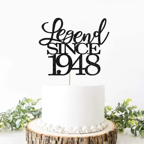 Miniatura 4 de Legend since 1974 - Decoración para pastel de cumpleaños número 50, decoración de pastel de feliz cumpleaños para hombres y mujeres de 50 años