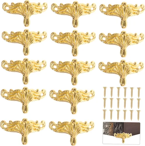 OSALADI Patas decorativas de madera para cajas de 25 piezas, joyero, guardias de esquina para muebles, pies de envoltura de joyas, accesorios para