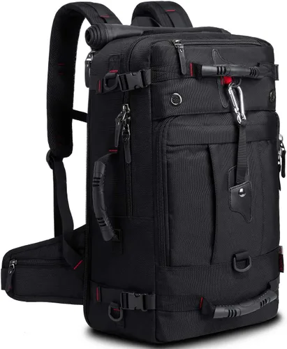 KAKA - Mochila de viaje, mochila de mano convertible duradera, bolsa de lona apta para laptop de 15.6 pulgadas para hombres y mujeres (Mediana 35L)