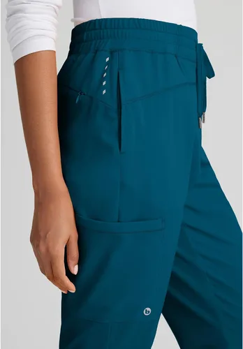 Miniatura 5 de Barco One Pantalón deportivo, pantalón quirúrgico de altura media, con tejido elástico de 4 vías y 3 bolsillos, para mujer