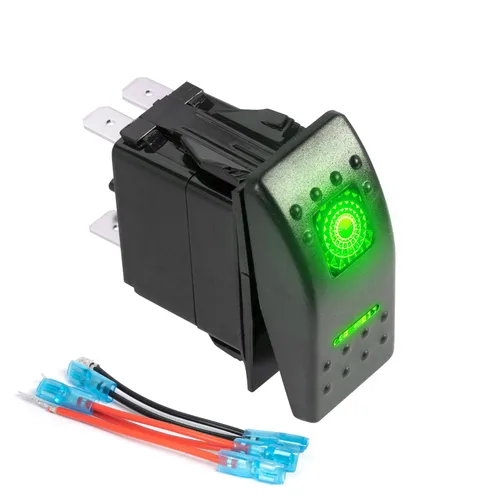 Miniatura 13 de FXC Interruptor basculante SPDT de 3 posiciones de 7 pines láser encendido/apagado/encendido luz LED roja 20A/12V 10A/24V interruptor de palanca